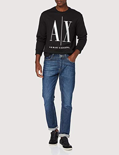 Armani Exchange Icon Sweat Sudadera, Negro (Black 1200), Small para Hombre