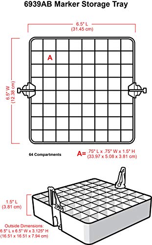 ArtBin 6939AB - Bandeja para ordenar rotuladores, Color Blanco