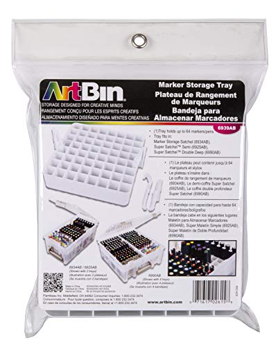 ArtBin 6939AB - Bandeja para ordenar rotuladores, Color Blanco