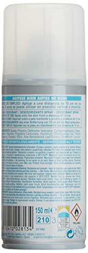 Babaria para Pies Desodorante Spray para Pies con Talco, 150 ml, Blanco