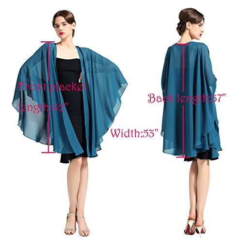 BEAUTELICATE - Chal largo de gasa, 25 colores Naranja Peach Puff talla única