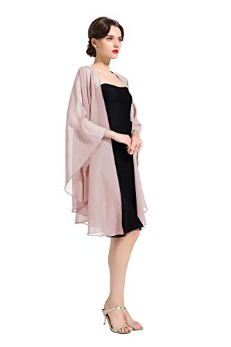 BEAUTELICATE - Chal largo de gasa, 25 colores Naranja Peach Puff talla única
