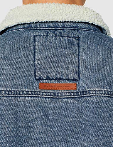 BLEND 20708668 Chaqueta Vaquera, Azul (Denim Middle Blue 76201), M para Hombre