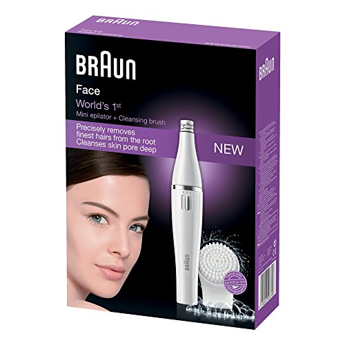 Braun Face 810 - Depiladora facial con cepillo limpiador facial, color blanco