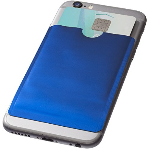 Bullet - Tarjetero RFID para teléfonos (9.2 x 6.4 cm) (Azul eléctrico)
