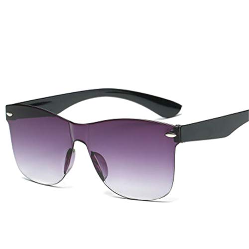 Burenqi Moda Gafas de Sol sin Montura Cuadrada Mujer diseñador Vintage Recubrimiento Gafas de Sol UV400,3