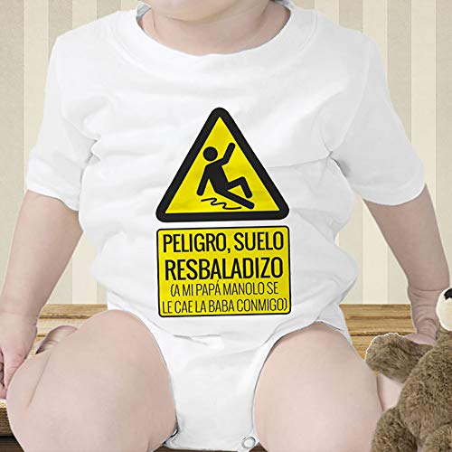 Calledelregalo Regalo Personalizable para Padres e Hijos: Pack de Dos Camisetas 'Peligro' Personalizadas con Sus Nombres