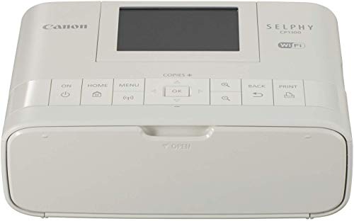 Canon Selphy CP1300 - Impresora fotográfica inalámbrica (Apple AirPrint, Mopria, pantalla abatible de 8.1 cm, tintas de 3 colores, 300 x 300 ppp) blanco
