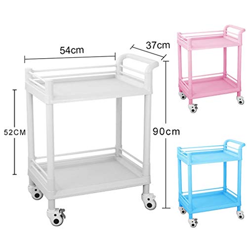 Carro médico / Vehículo Quirúrgico Médico ABS/Carro De Instrumentos para Vehículos Cambiantes/Carro De Salón De Manicura De Belleza/Ruedas Silenciosas De Doble Capa