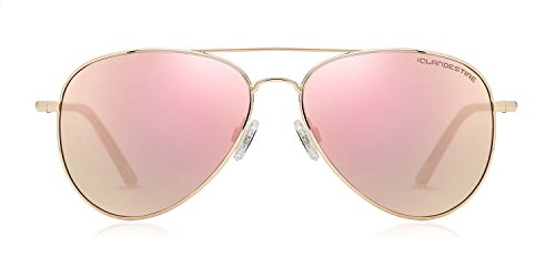 CLANDESTINE A10 Gold Rose - Gafas de Sol de Nylon HD para Hombre & Mujer