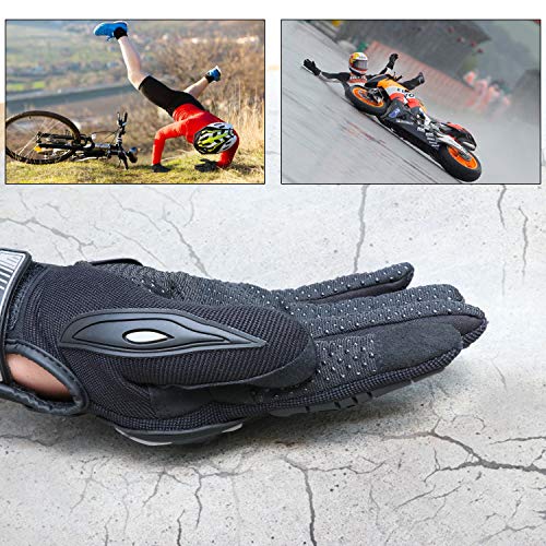 COFIT Guantes de Motos, Guantes de Pantalla Táctil Full Touch para Carreras de Motos, MTB, Escalada, Senderismo y Otros Deportes al Aire Libre - Negro XL