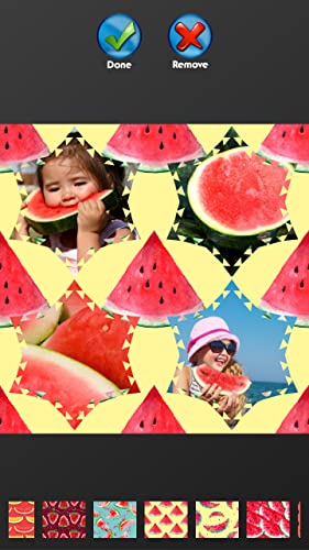 Collage de la foto de la sandía