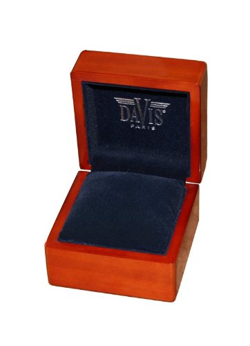 Davis 1731 - Reloj Fase Lunar Hombre Clásico Triple Calendario Cuadrado Esfera Blanca Correa de Piel Marrón