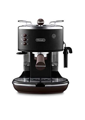 DeLonghi ECOV311.BK Cafetera Espresso Vintage Icona, Independiente, Semi-autom?tica, 1050 W, 1.4 L, 15 bares, color negro