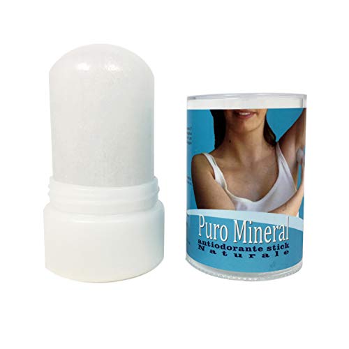 Desodorante de Piedra de Alumbre en stick - Puro Mineral - Cristal de Alumbre de Potasio 120 gr - Desodorante 100% natural - Desodorante sin Parabenos sin Aluminio