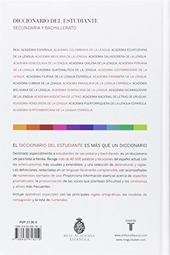 Diccionario Del Estudiante. Secundaria Y Bachillerato (DICCIONARIOS RAE ESCOLAR) - 9788430618019