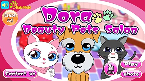 Dora's beauty pets salon free games for kids age 2+