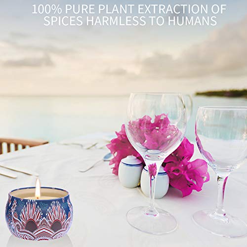 duoledaeu Velas Perfumadas Natural Velas Aromaticas, Cera de Soja Natural, Velas de Aromaterapia para Yoga, baño, día de San Valentín,4 Piezas