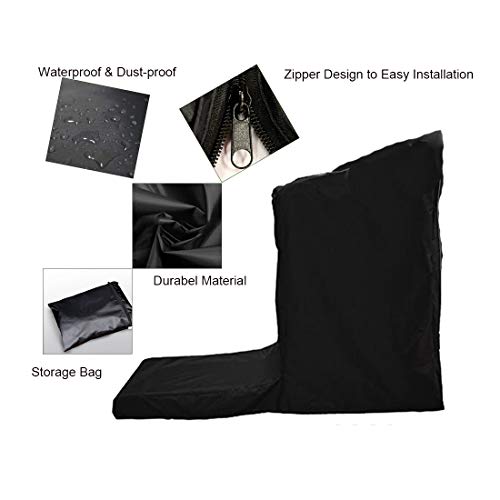 ELR - Funda para cinta de correr a prueba de polvo, impermeable, para interior o exterior, color negro, L: 80.3*36.6*66.3in(206* 94* 170cm)