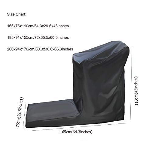 ELR - Funda para cinta de correr a prueba de polvo, impermeable, para interior o exterior, color negro, L: 80.3*36.6*66.3in(206* 94* 170cm)