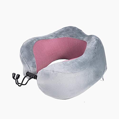 Espuma de la memoria del espacio lenta recuperación almohada en forma de U puede acomodar cuello de la almohadilla nueva almohadilla del recorrido aviones portátil y cómoda almohada en forma de U,Gris