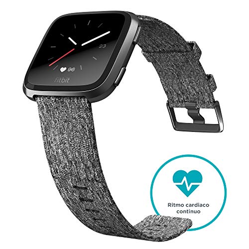 Fitbit Versa - Reloj Deportivo Smartwatch - Edición Especial - Unisex Adulto, Gris, S/P + L/G