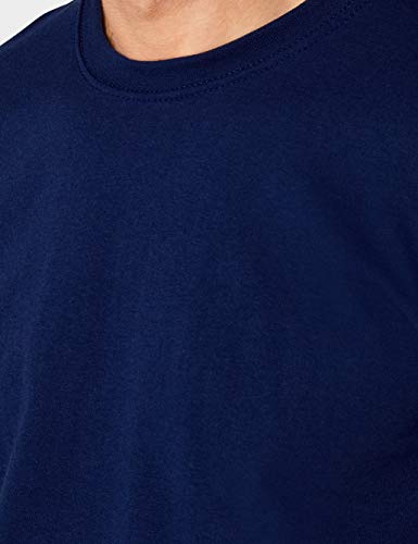 Fruit of the Loom Premium Tee Single, Camiseta manga corta para Hombre, Azul (Navy), Medium