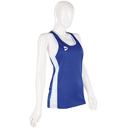 GREEN HILL Camiseta SIN Mangas DE Boxeo Ella Femenino Uniforme Amateur para Mujer Rojo Azul (Azul, XS)