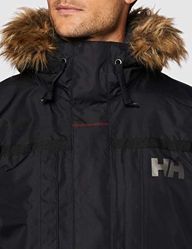Helly Hansen COASTAL 2 Parka - Parka acolchada impermeable para hombre, color negro, talla XL
