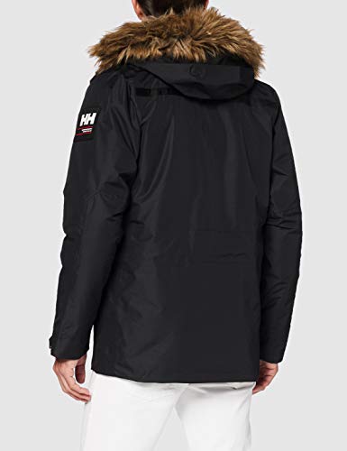 Helly Hansen COASTAL 2 Parka - Parka acolchada impermeable para hombre, color negro, talla XL