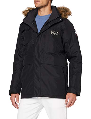 Helly Hansen COASTAL 2 Parka - Parka acolchada impermeable para hombre, color negro, talla XL