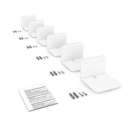home3000 - Estantería invisible para libros, juego de 6 estanterías en forma de L, también para libros de bolsillo