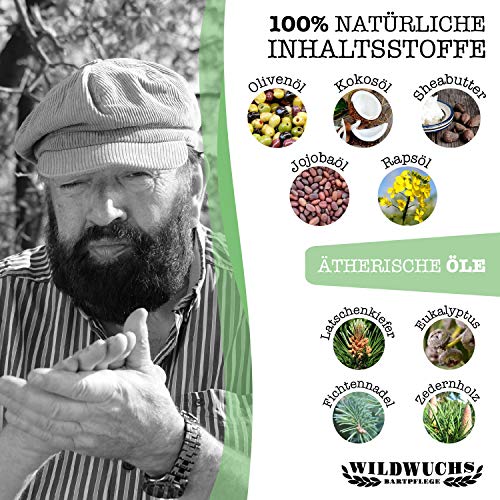 Jabón para barba BART SPENCER de Wildwuchs Bartpflege - Beard Soap unidades jabón para hombres 100% natural y vegano cosméticos naturales (1 x 90 g)