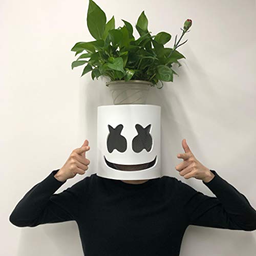 Jestool DJ Máscara, DJ Disfraz Máscara Halloween Disfraz Cabeza Llena Casco Cosplay Traje Bar Festival Música Props Novedad para Niños y Adultos, EVA Resina