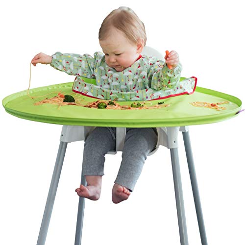 Kit de Babero y Bandeja Tidy Tot. Unisex. De 6 meses a 2 años. Ideal para el BLW (Verde vivo) …