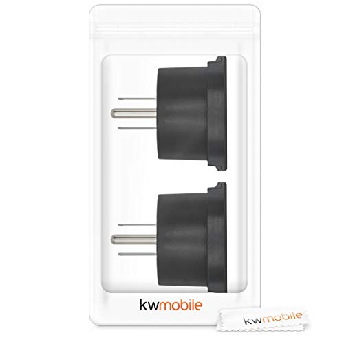 kwmobile 2X adaptadores de Viaje para USA - Adaptador de Corriente Tipo B para Estados Unidos Canadá Tailandia - Adaptador para Viajes