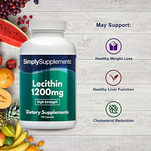 Lecitina 1200mg - ¡Bote para 8 meses! - 240 Cápsulas - SimplySupplements