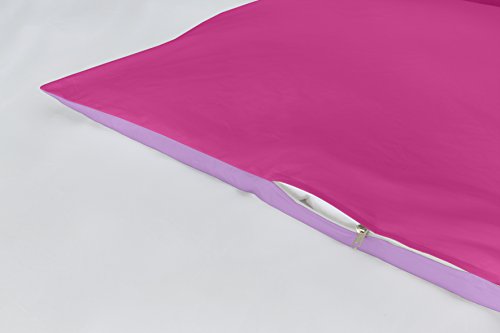 Lucena Cantos - Funda Nórdica Bicolor (Fucsia/Malva, 150 x 270)