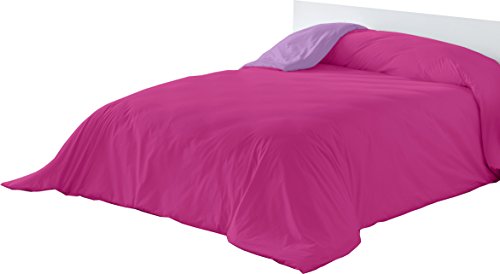 Lucena Cantos - Funda Nórdica Bicolor (Fucsia/Malva, 150 x 270)