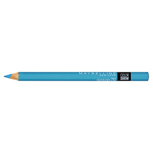 Maybelline New York - Lápiz Perfilador de Ojos Azul Turquesa Color Show, Tono 210 Turquoise Black