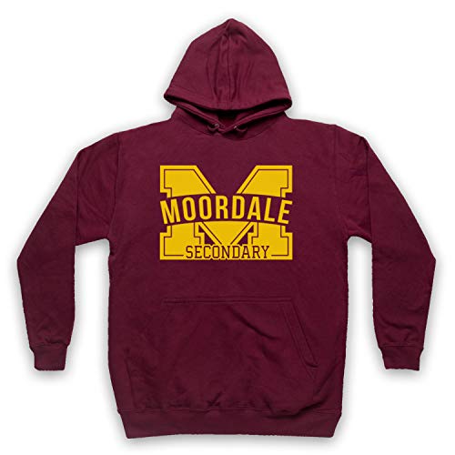 My Icon Art & Clothing Sex Education Moordale - Sudadera con capucha para adultos Rojo granate XL/Pecho 121,92 cm-127 cm