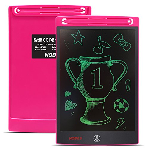 NOBES Tableta de Escritura LCD 8.5 Inch, LCD Tablero de Dibujo Pizarras mágicas,Tablet para Niños,Juguetes Regalos para Niños Niña,Juegos Educativos (Rosa)