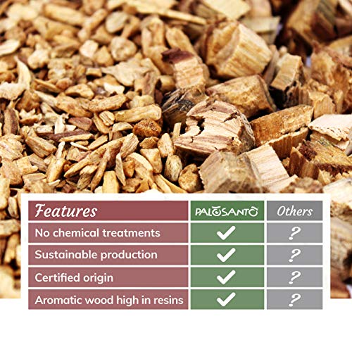 Palo Santo en Granos - Variedad Amarillo - 80 Gr - Incienso Natural chamánico Original para Quemar - Rituales, purificación, Aroma de Buen Humor, energía Positiva