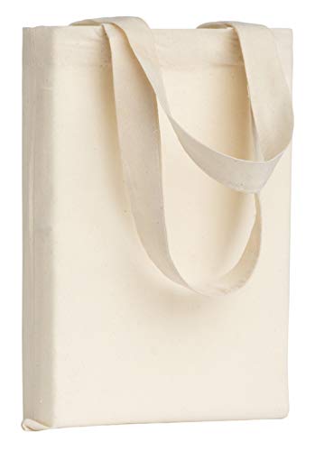 POLHIM-Bolsa Tela 100% Algodón Biodegradable,Lavable,Reutilizable.Color Natural,Medidas 22x26cm. Densidad 145 gr/m2 - Paquete de 25 Unidades