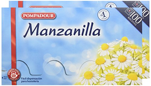 Pompadour Té Infusion Manzanilla - 100 bolsitas - [pack de 2]