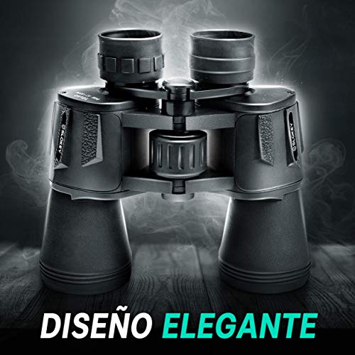Prismáticos 10x50 Slokey – Binoculares Largavista Profesionales, de Largo Alcance y Potentes para Adultos. Ideales para Caza, Astronomía, Observación de Aves y Camping. Incluye Funda, Correa y Gamuza