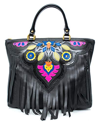 Pulseras bolso mujer la rambla piel Negro
 Talla única