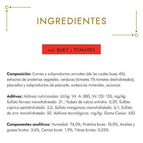 Purina Gourmet Gold Tartalette comida para gatos con Buey y Tomate 24 x 85 g