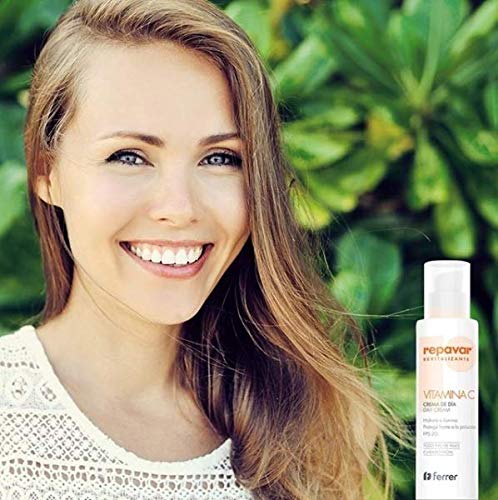 Repavar Revitalizante Crema de Dia, Crema hidratante antioxidante con Vitamina C. 50 Ml