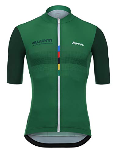 Santini UCI Triple Crown - Camiseta de Manga Corta para Hombre, Hombre, RE94075SCROWN, Multicolor, M